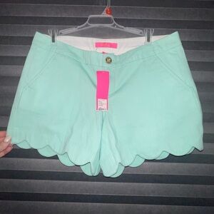 Lilly Pulitzer buttercup stretch shorts, resort aqua